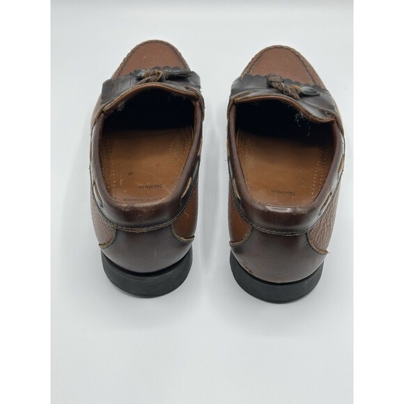 Vintage Allen Edmonds Mens Sz 9 Nashua Loafers Kiltie Tassel Black/Brown Leather main image 11